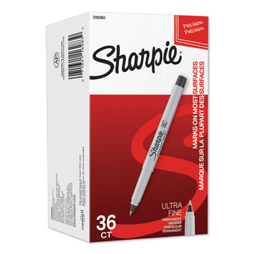 Sharpie® Ultra Fine Tip Permanent Marker, Ultra-fine Bullet Tip, Black, 36-pack freeshipping - TVN Wholesale